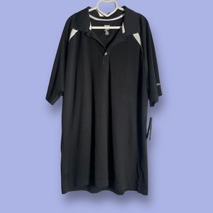 Reebok Golf PlayDry Black and White Polo